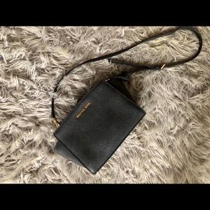 Lightly worn Michael Kors black crossbody bag